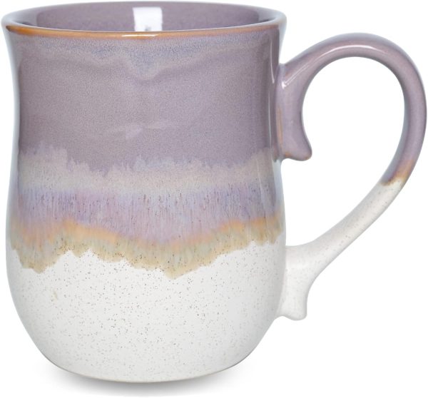 Large Ceramic Coffee Mug, 20 Oz, Big Tea Cup for Office and Home, Dishwasher and Microwave Safe(20 Oz, Purple)
